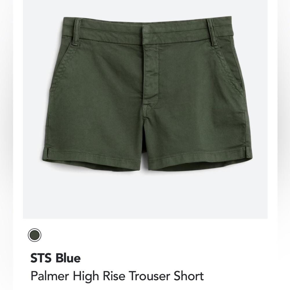 High rise trouser short in olive grren. Size 27 (4) NWT